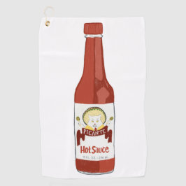 Spicy Hot Sauce Salsa Picante Cat Maracas Golfhanddoek