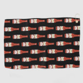 Spicy Hot Sauce Salsa Picante Cat Maracas Pattern Golfhanddoek (Horizontaal)