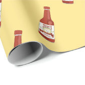 Spicy! Hot Sauce Salsa Yellow Cadeaupapier (Rol Hoek)