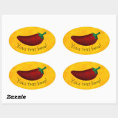 Spicy Hot Southwest Chili Pepper Ovale Sticker (Vel)