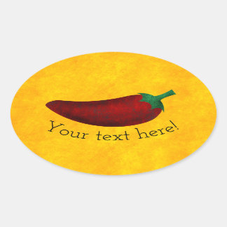 Spicy Hot Southwest Chili Pepper Ovale Sticker