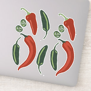 Spicy Jalapeno Chili Pepper Set Sticker