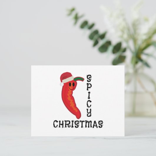 Spicy Kerstmis Briefkaart (Staand voorkant)