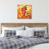 Spicy Mama - Heet Spul - Etenliefhebbers Canvas Afdruk (Insitu (Slaapkamer))