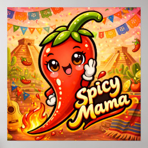 Spicy Mama - Heet Spul - Etenliefhebbers Poster