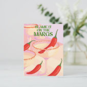 Spicy Margarita Cocktail Humor Briefkaart (Staand voorkant)