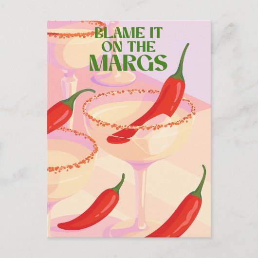 Spicy Margarita Cocktail Humor Briefkaart (Voorkant)