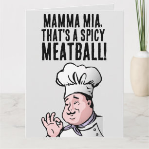 SPICY MEATBALL ITALIAN BIRTHDAY Wenskaart Kaart