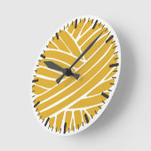 Spicy Mustard Minimal Modern Yarn Ball Ronde Klok (Hoek)