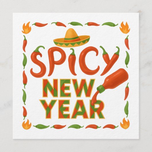Spicy New Year Kaart (Voorkant)