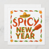 Spicy New Year Kaart (Voorkant / Achterkant)