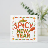 Spicy New Year Kaart (Staand voorkant)