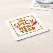 Spicy New Year Kartonnen Onderzetters (Schuin)