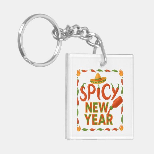 Spicy New Year Sleutelhanger (Voorkant Links)