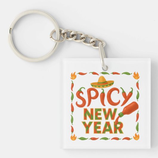 Spicy New Year Sleutelhanger (Voorkant)