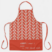 spicy oranje CHEF Mud Cloth Tribal Africa Pattern Schort (Voorkant)