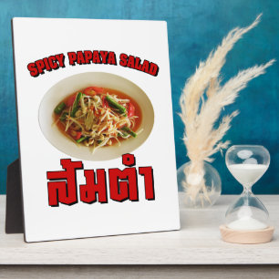Spicy Papaya Salad [Som Tam] ... Thai Lao Food Fotoplaat