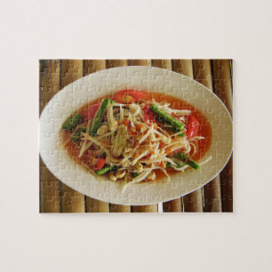 Spicy Papaya Salad [Som Tam] ... Thai Lao Food Legpuzzel