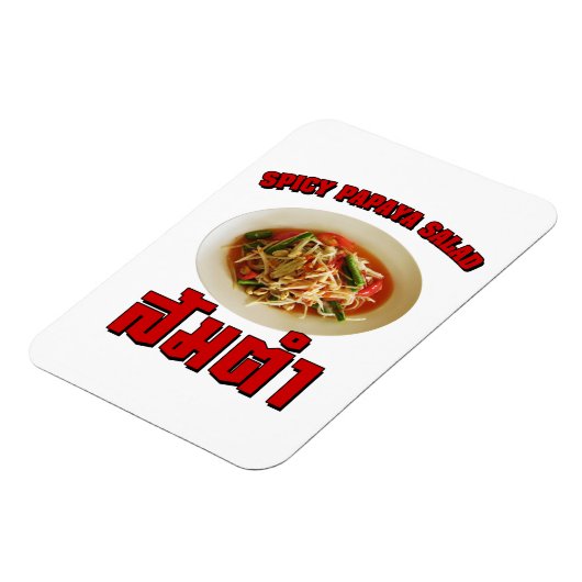 Spicy Papaya Salad [Som Tam] ... Thai Lao Food Magneet (Linkerzijde)