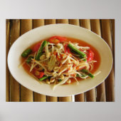 Spicy Papaya Salad [Som Tam] ... Thai Lao Food Poster (Voorkant)