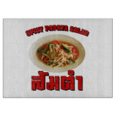 Spicy Papaya Salad [Som Tam] ... Thai Lao Food Snijplank (Voorkant)