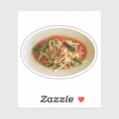 Spicy Papaya Salad [Som Tam] ... Thai Lao Food Sticker (Vel)