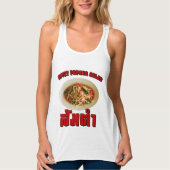 Spicy Papaya Salad [Som Tam] ... Thai Lao Food Tanktop (Voorkant)