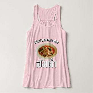 Spicy Papaya Salad [Som Tam] ... Thai Lao Food Tanktop