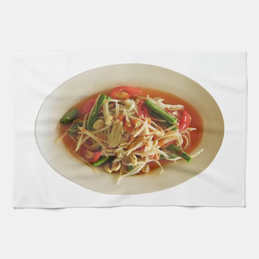Spicy Papaya Salad [Som Tam] ... Thai Lao Food Theedoek (Horizontaal)