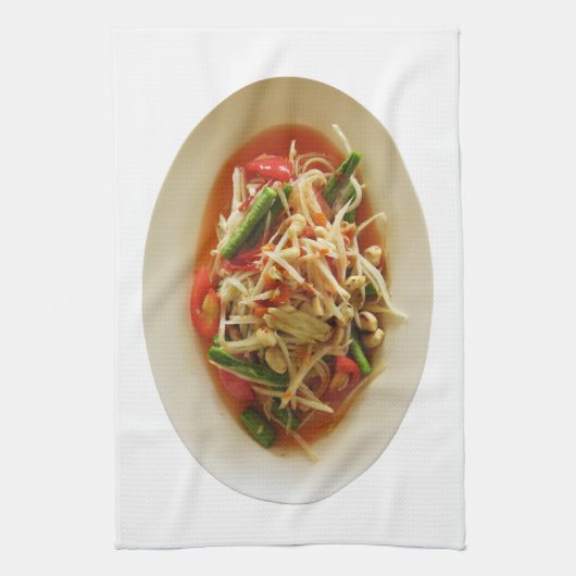 Spicy Papaya Salad [Som Tam] ... Thai Lao Food Theedoek (Verticaal)