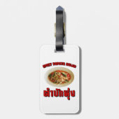 Spicy Papaya Salad [Tam Mak Hung] Isaan Dialect Bagagelabel (Achterkant verticaal)