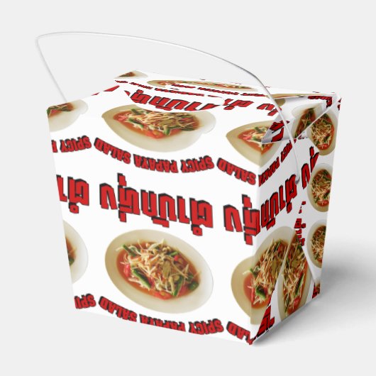 Spicy Papaya Salad [Tam Mak Hung] Isaan Dialect Bedankdoosjes (Achterkant)