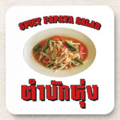Spicy Papaya Salad [Tam Mak Hung] Isaan Dialect Drankjes Onderzetter (Voorkant)