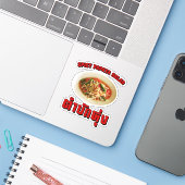 Spicy Papaya Salad [Tam Mak Hung] Isaan Dialect Sticker (Laptop met iPhone)