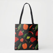 Spicy Peppers Pattern Canvas tas (Voorkant)