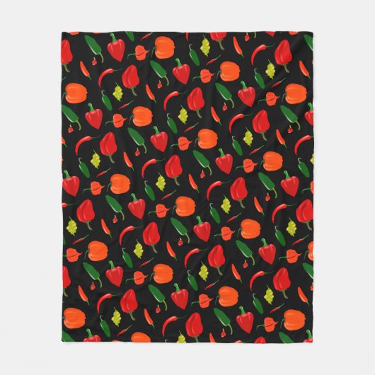 Spicy Peppers Pattern Throw Blanket Fleece Deken (Voorkant)