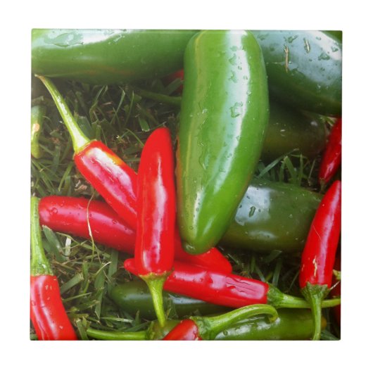 Spicy Peppers Tegeltje (Voorkant)