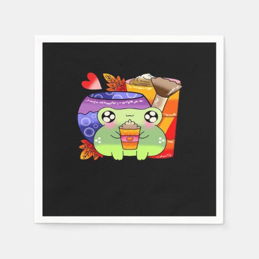 Spicy Pumpkin Latte Herfst Seizoen Classic Servet (Voorkant)