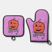 Spicy Pumpkin Spice Ovenwant & Pannenlap Set (Voorkant)