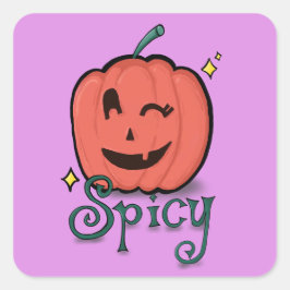 Spicy Pumpkin Spice Vierkante Sticker