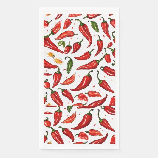 Spicy Red Chili Paper Napkins Servet (Voorkant)