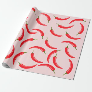 Spicy Red Chili Pattern Cadeaupapier