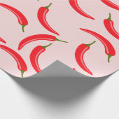 Spicy Red Chili Pattern Cadeaupapier (Hoek)
