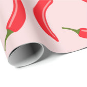 Spicy Red Chili Pattern Cadeaupapier (Rol Hoek)