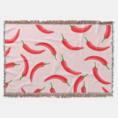 Spicy Red Chili Pattern Deken (Voorkant)