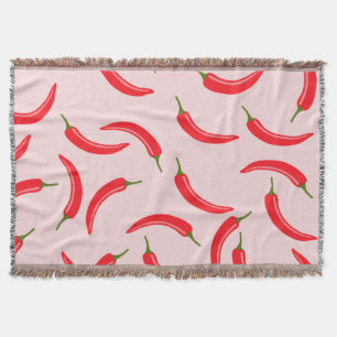 Spicy Red Chili Pattern Deken