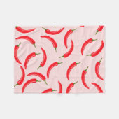 Spicy Red Chili Pattern Fleece Deken (Voorkant (Horizontaal))