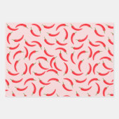 Spicy Red Chili Pattern Inpakpapier Vel (Voorkant)
