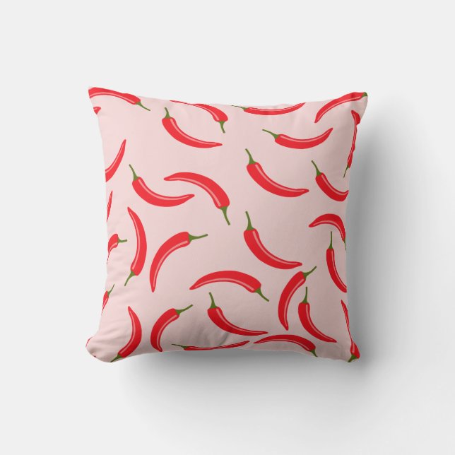 Spicy Red Chili Pattern Kussen (Voorkant)