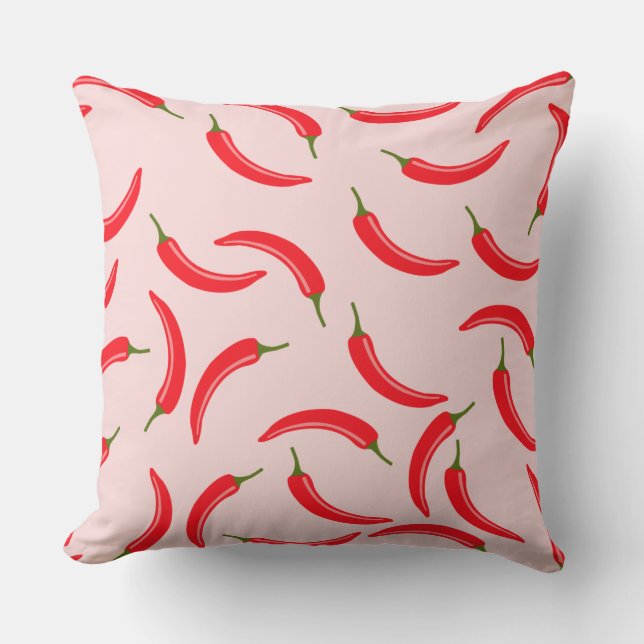 Spicy Red Chili Pattern Kussen (Voorkant)